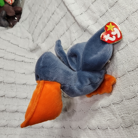 🕸Vintage Ty Beanie Baby Original Scoop The Pelican P.V.C. Pellets 1996 - Picture 5 of 12